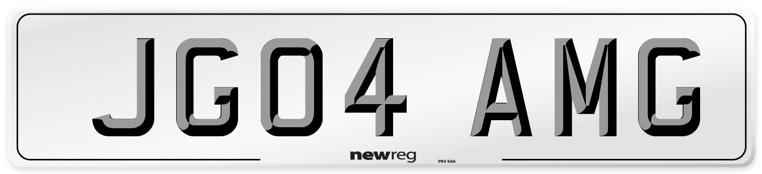 JG04 AMG Number Plate from New Reg